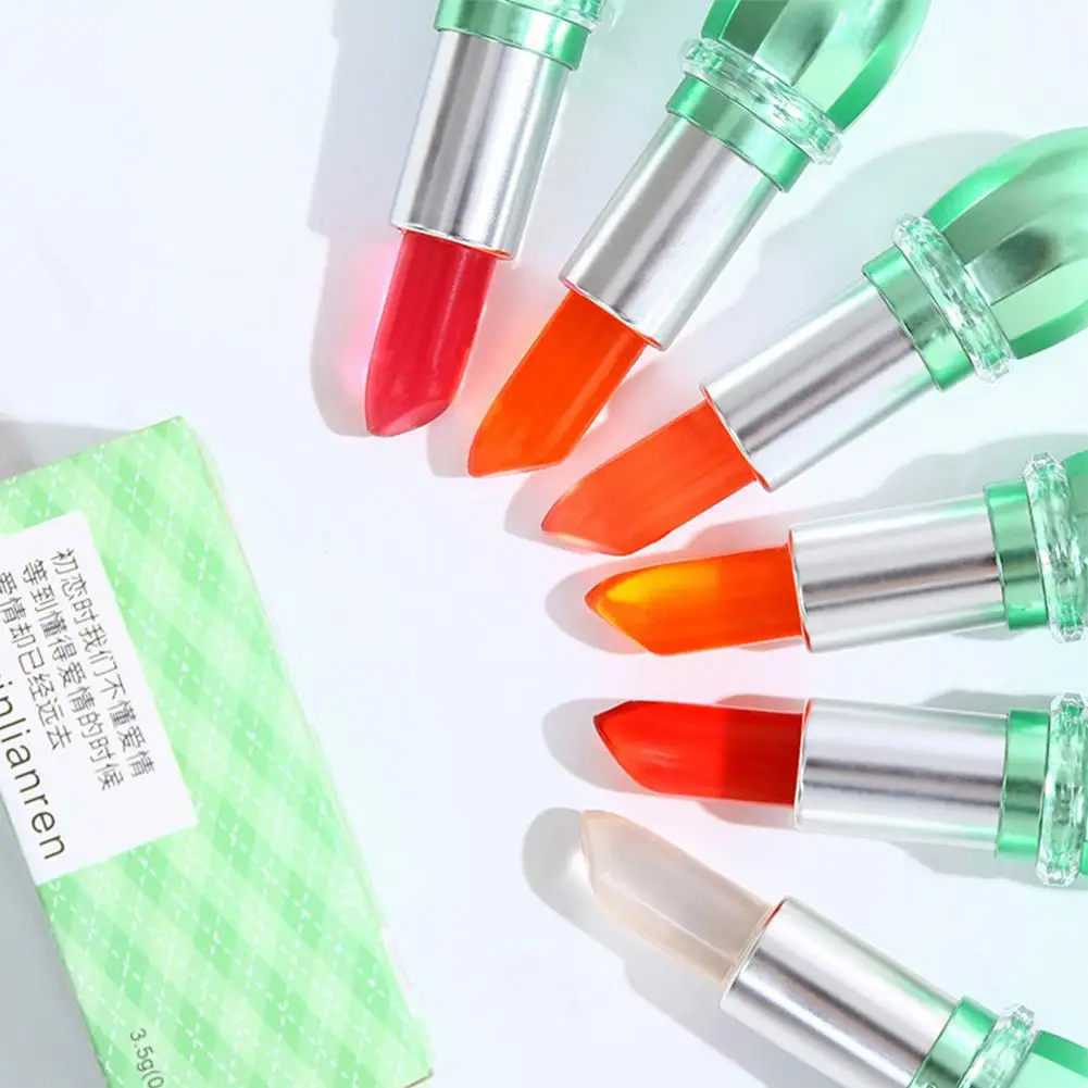 Lucidalabbra Idratante in Gel di Aloe Vera con Effetto Cambiacolore, Gusto Pesca, Anguria e Uva, Sensibile alla Temperatura, Dolce e Idratante