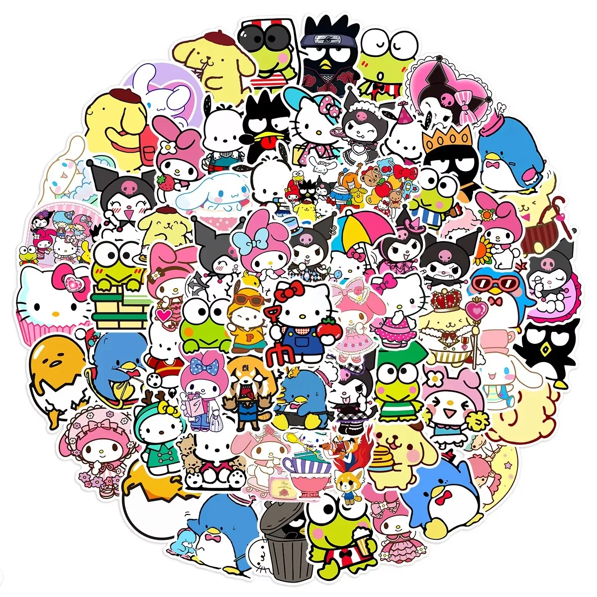 50/100Pcs Cute Hello Cat Collection Stickers Diary Notebook Decals Phone Laptop Luggage Stationery Decorative Stickers image 4