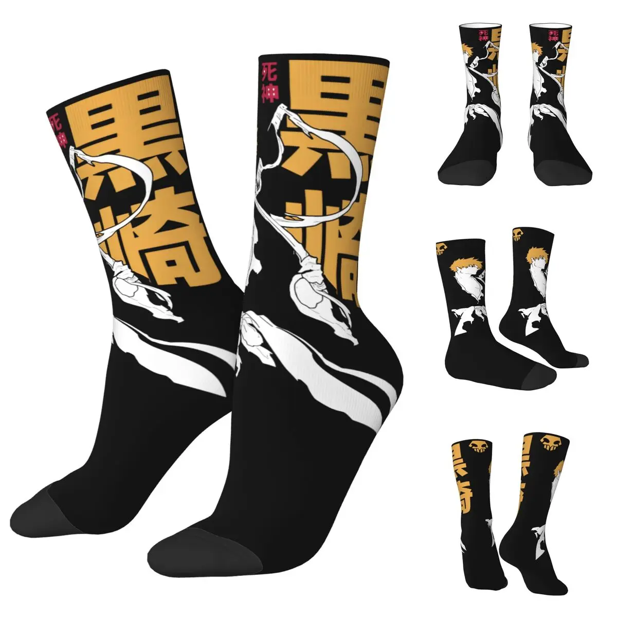 

Japan Anime 3D printing cosy Unisex Socks,Hiking Bleach Zaraki Kenpachi Interesting Four Seasons Socks