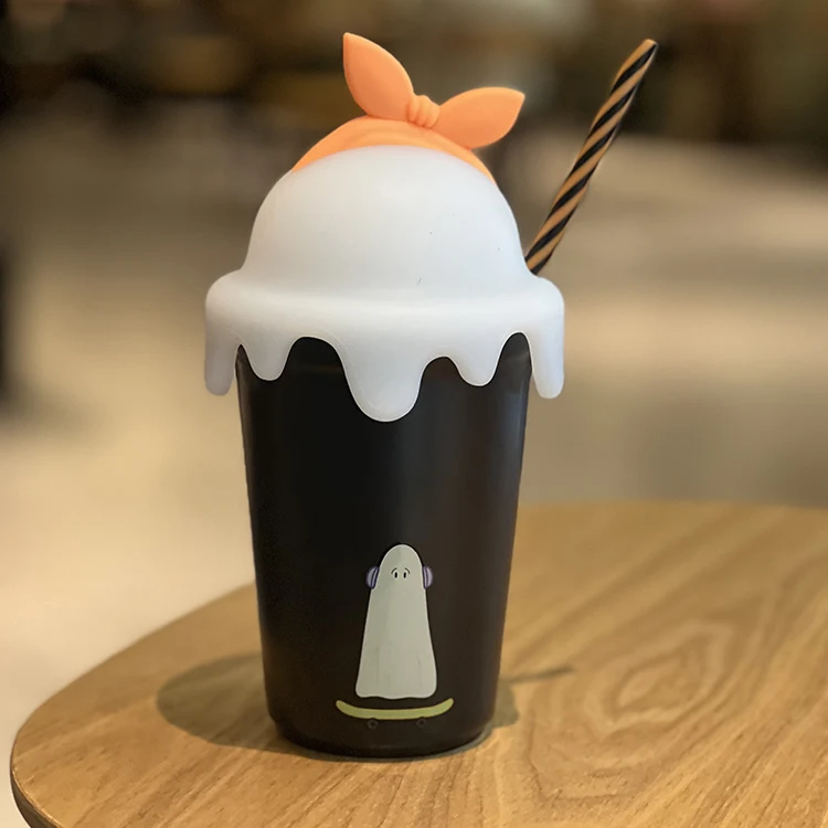 Halloween new ★★★ candy festival cream ice cream cute ceramic straw cup