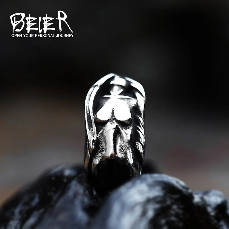 BEIER Fashion Retro Renaissance Sculpture Beauty Open Ring Punk Fashion Jewelry For Men BR8-085 Supplier