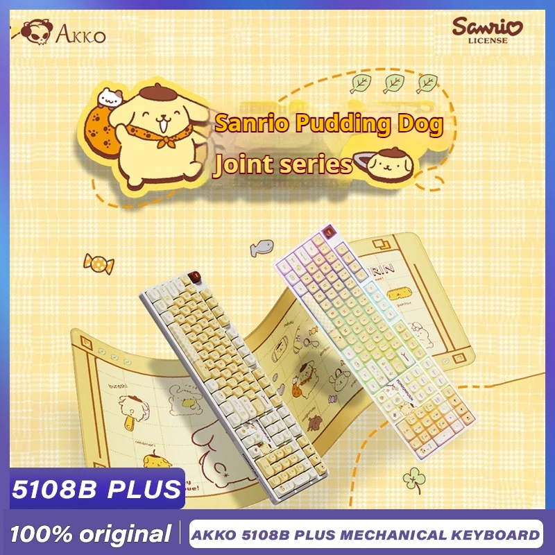 

MONSGEEK AKKO 5108B Plus mechanical keyboard wireless Three mode gaming keyboard Pudding dog Computer Peripherals Gift 108keys