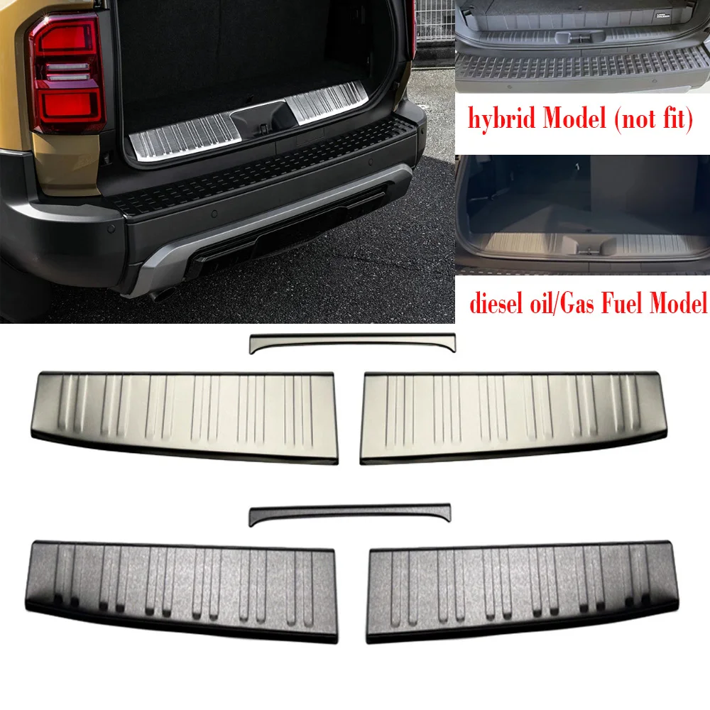 

For Toyota Prado LC250 2024 2025 Stainless Steel Inner Rear Bumper Protector Door Sill Trunk Tread Trim Gas diesel Oil Model