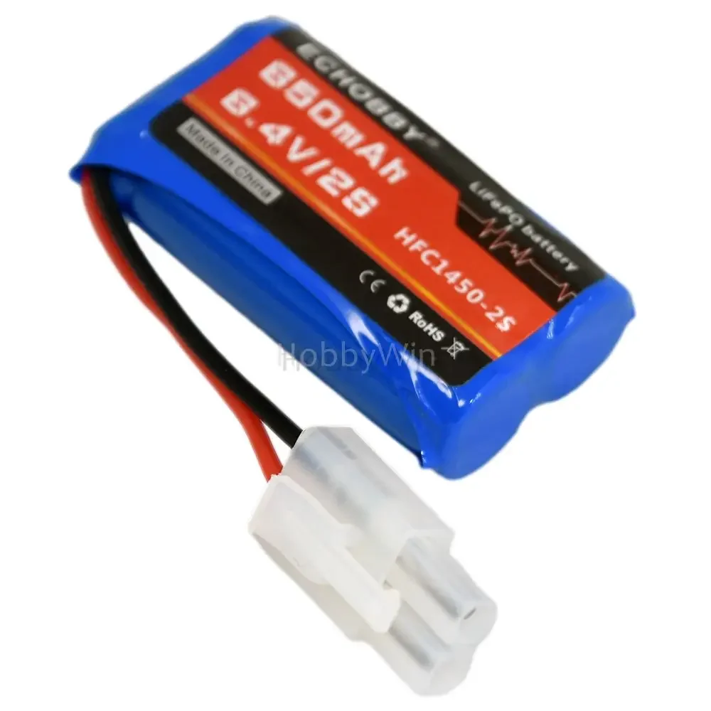 6.4V 2S 650mAh LiFe Battery KET-2P male plug for RC Car Truck Buggy Racing Speed Boat