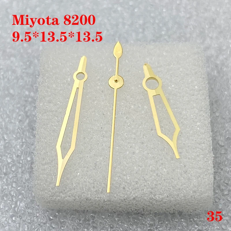 Watch Accessories Watch Hand 3 Needles for Miyota 8200 Movement Size 9.5mm*13.5mm*13.5mm Man\'s blue luminous No.035