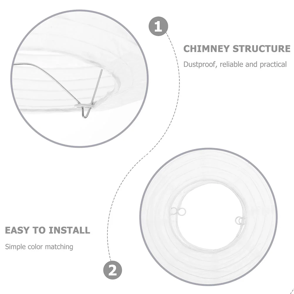 2 Pcs Paper Lamp Shades Ceiling Lampshade Decorations Decorative Light Pendant Lights