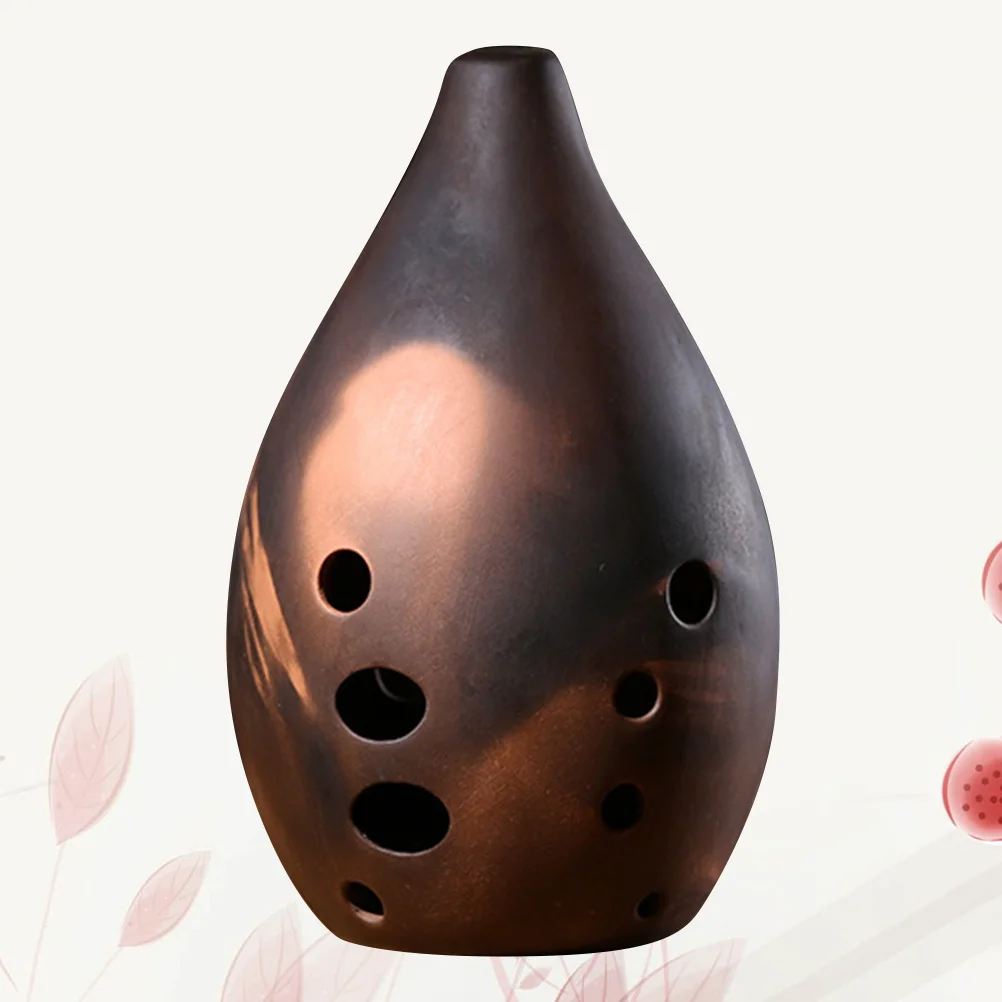 

1Pcs Xun Instrument Ceramic Ocarina 10 Holes Professionally Tuned Deep Sound Chinese Traditional Ancient Music Gift