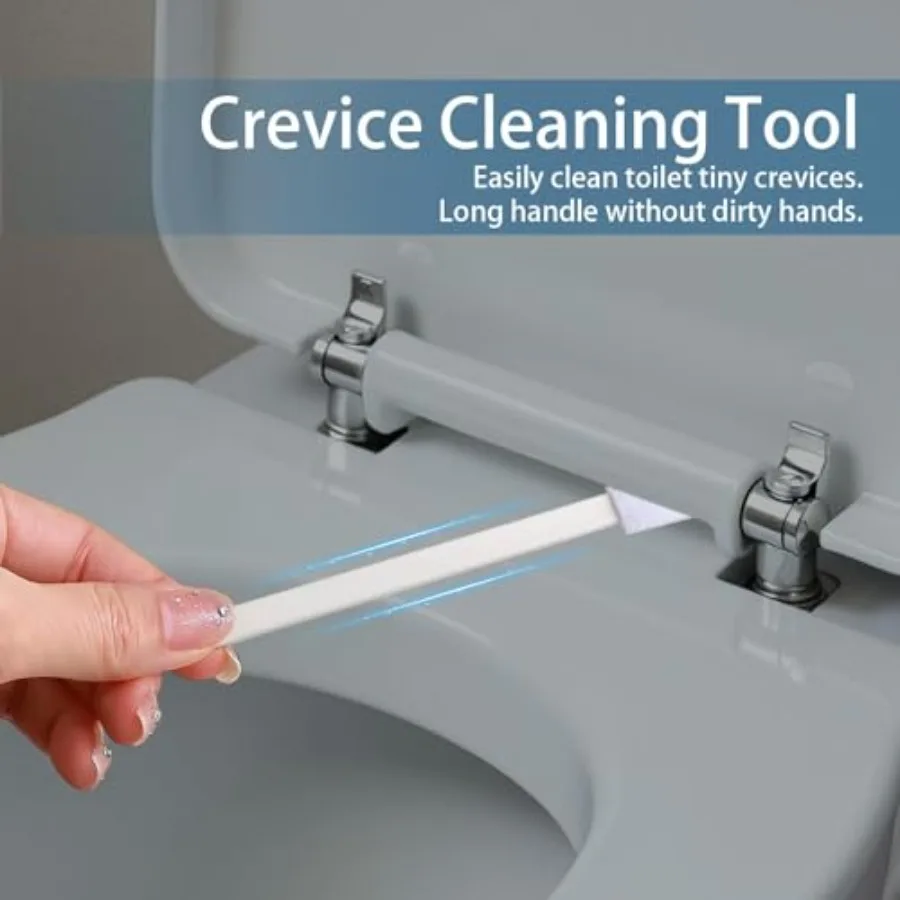 Disposable crevice cleaning brush set, 20 pcs, plastic, white, for household deep cleaning of toilet bowl corners, keyboard gap
