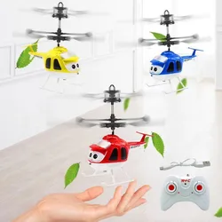 Mini helicóptero RC Control remoto vehículo volador levitación gesto inducción avión helicóptero