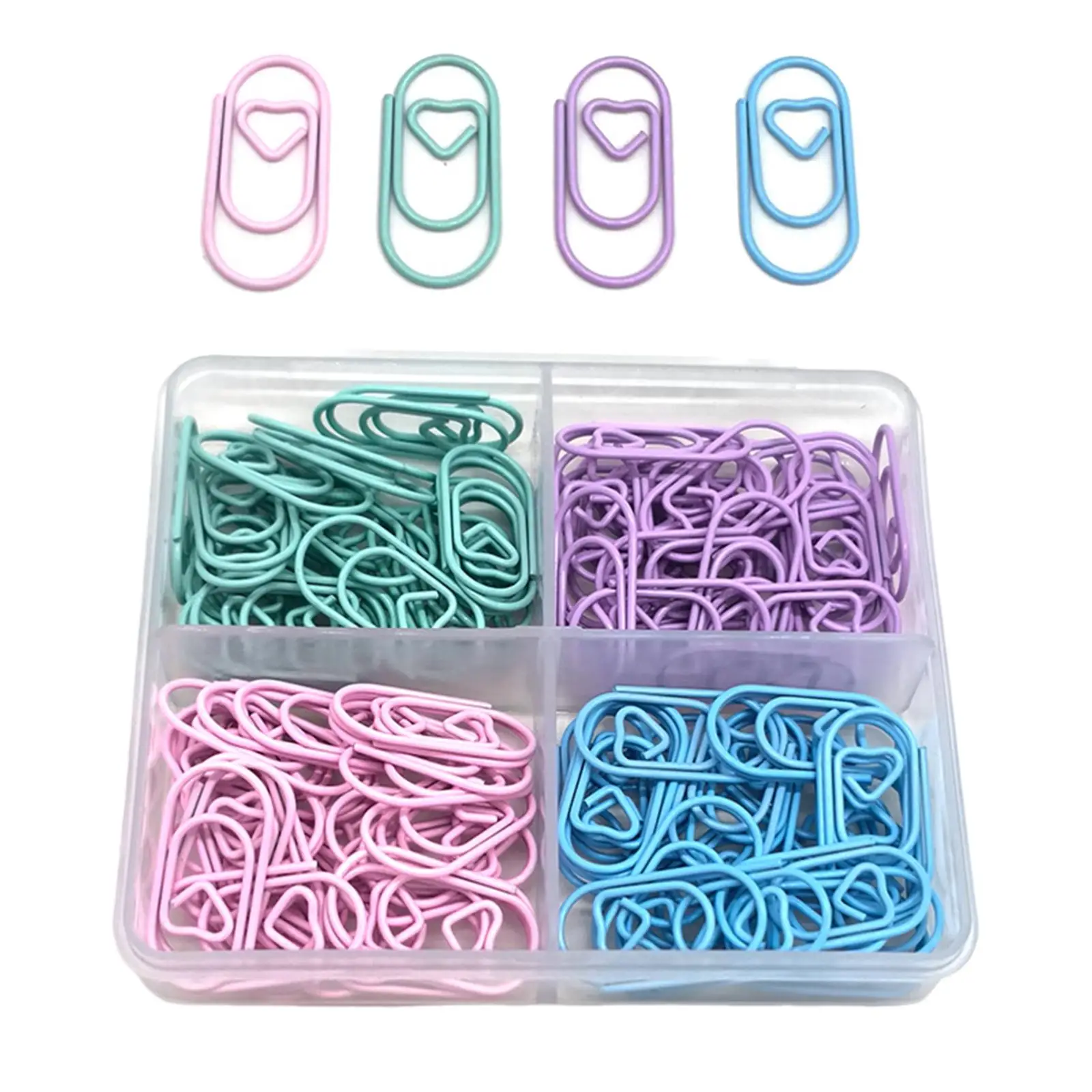 120x Paper Clips Small Stationery Home School Office Heart Decorative for Notepad Document Notebook Scrapbook Crafts Paperwork