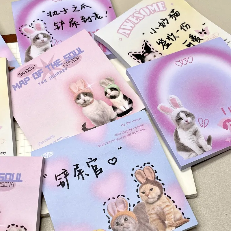 50 fogli di simpatici animali bloc-notes coreano ins messaggio carta ufficiale materiale fai da te blocco note cancelleria scolastica