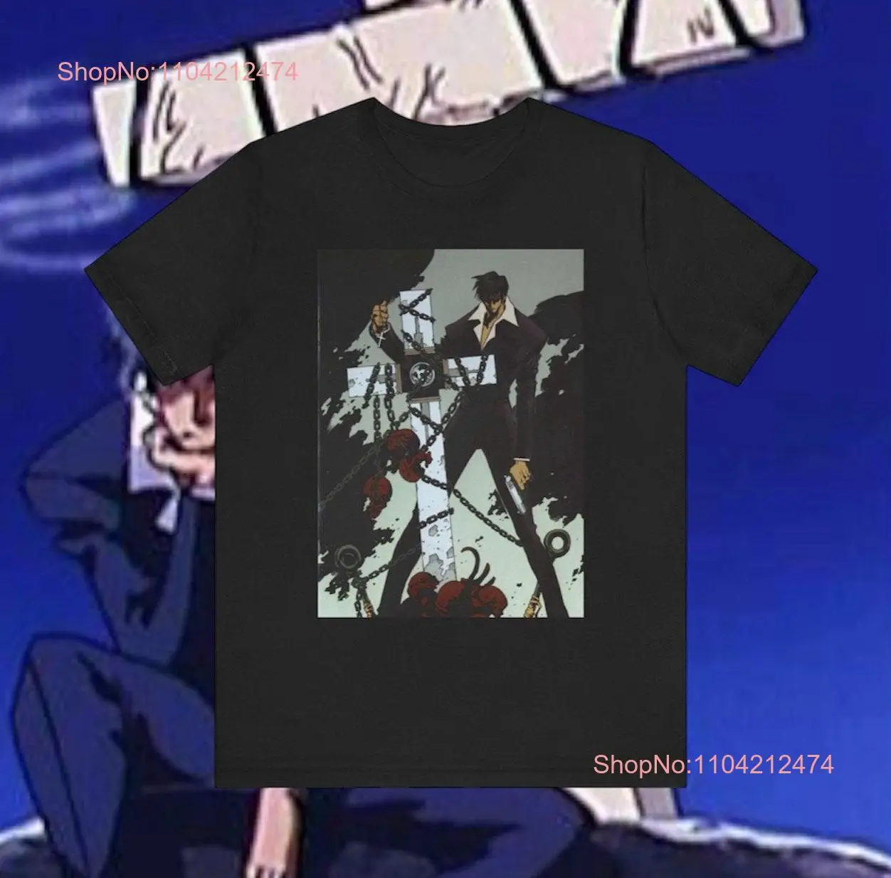 Trigun Wolfwood T Shirt Anime Jersey  long or short sleeves