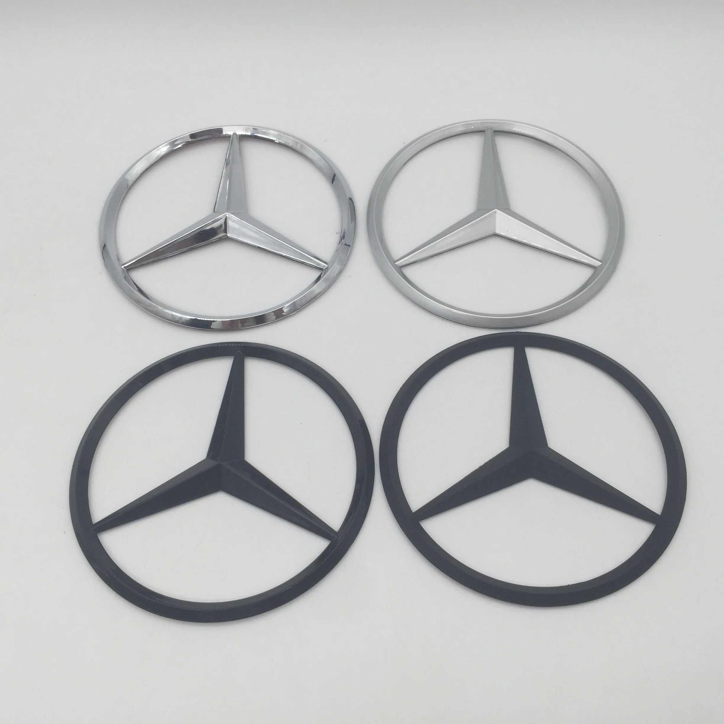 1pcs 3D ABS for Mercedes Benz 9cm 90mm Car Emblem Rear Tail Bumper Trunk Sticker Badge Decal Styling auto accessories