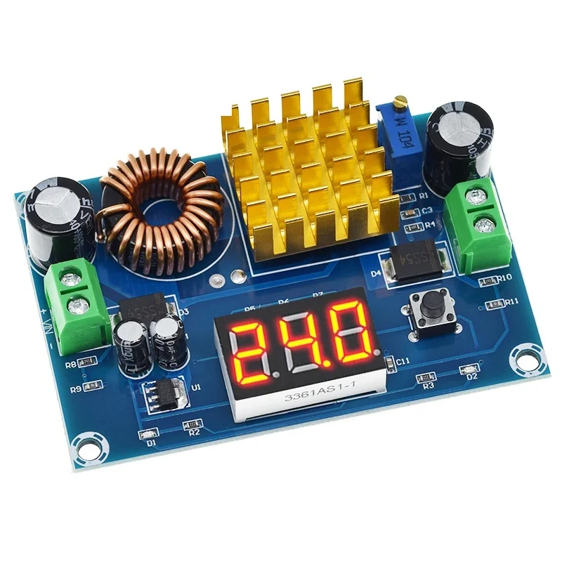 DC 3V-35V To DC 5V-45V Boost Module Digital Voltmeter DC-DC Step Up Module Boost Converter Board 5A Power Adjustable For Voltage