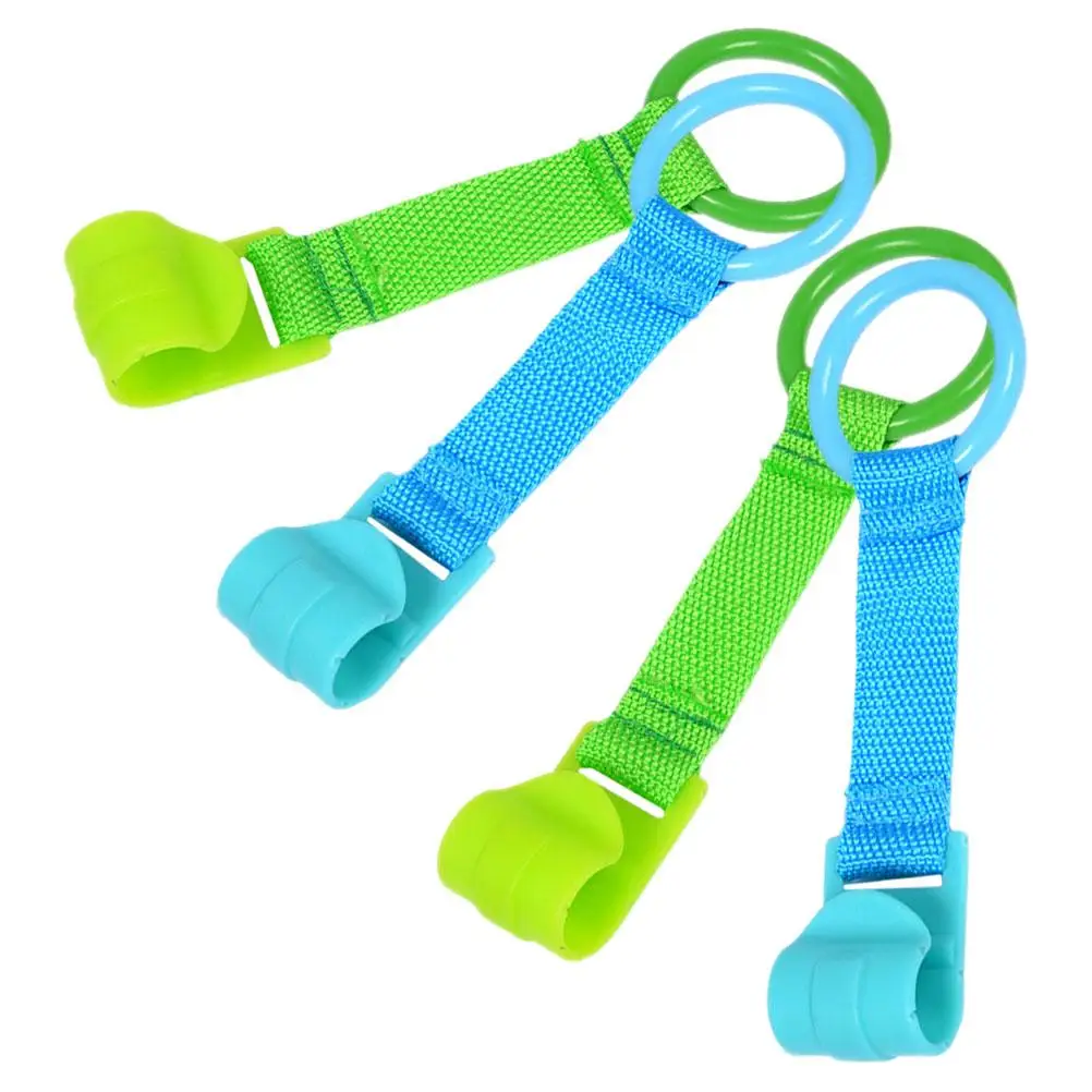 

4 шт. детская кроватка стоячая пластиковая кроватка подвесные кольца манеж для малышей тянуть кольца инструменты синий зеленый