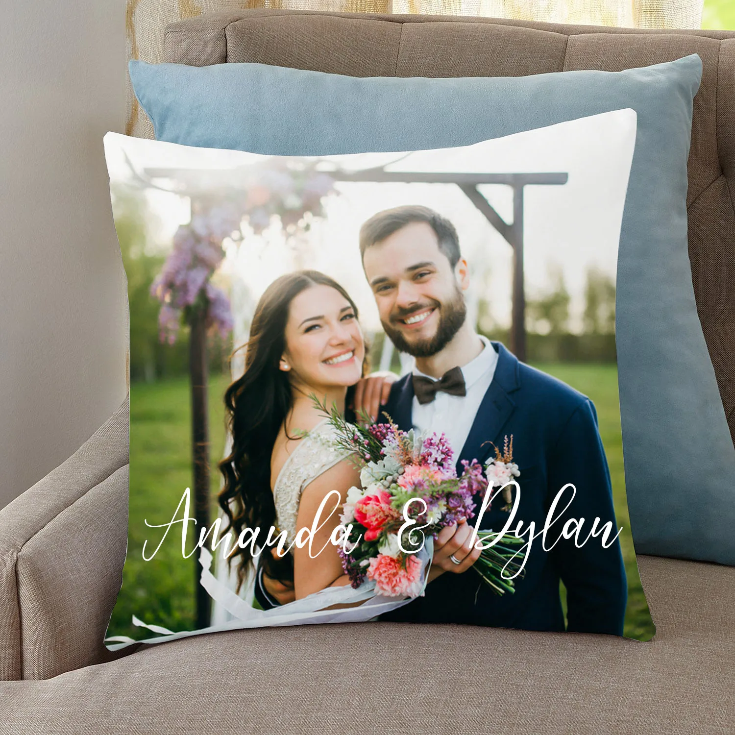 WUZIDREAM Custom Photo Pillow Cases | Personalized Decorative Pillow Cover w / Any Picture Box-Decorative Cushion Cover for Sofa