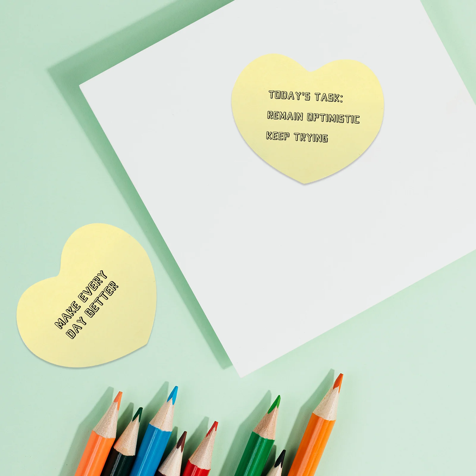 

3Pcs Heart Shape Post Memo Removable Adhesive Paper Notes Reusable Reminder for Office School Study