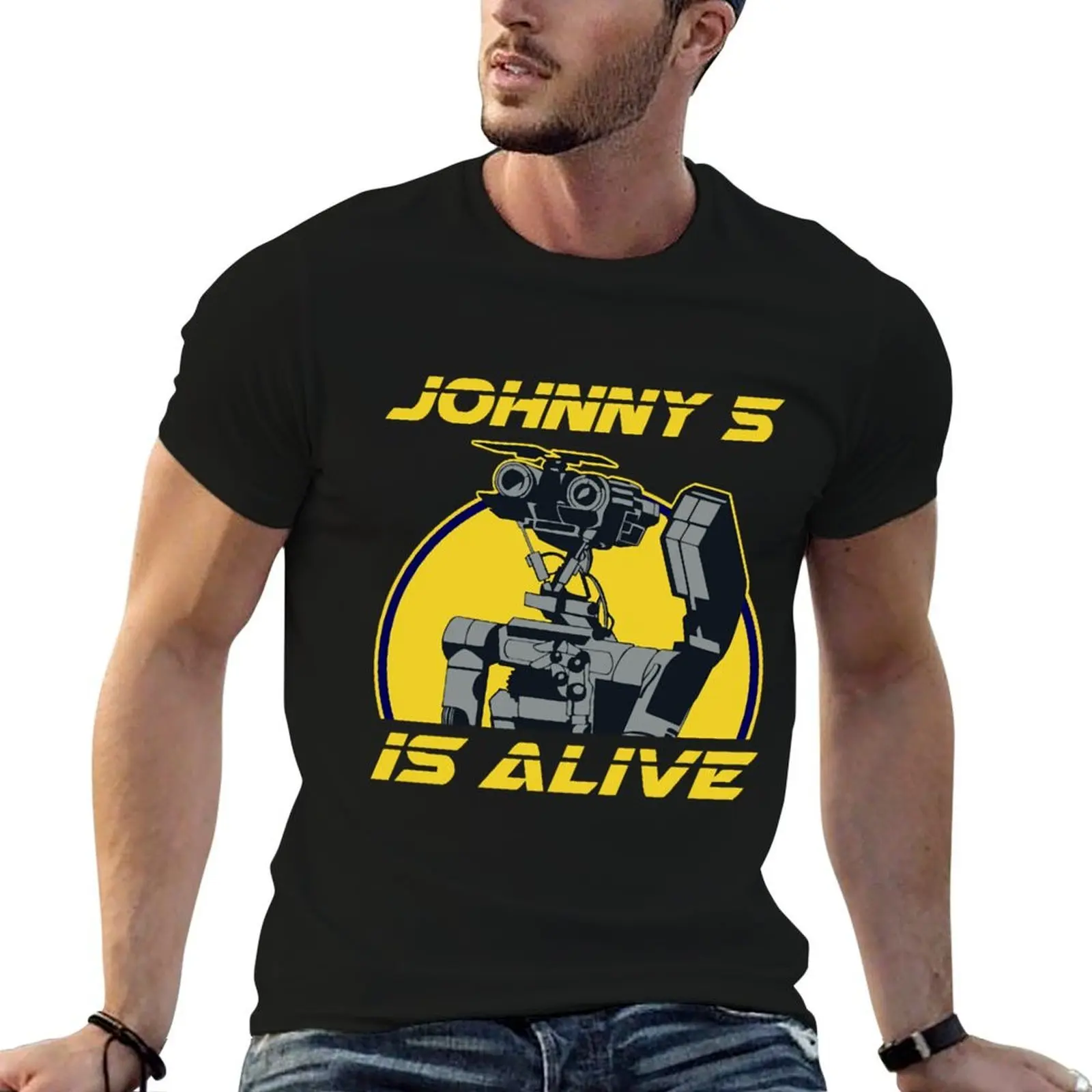 T-shirt Johnny 5 is alive, haut ample à manches courtes, grande taille