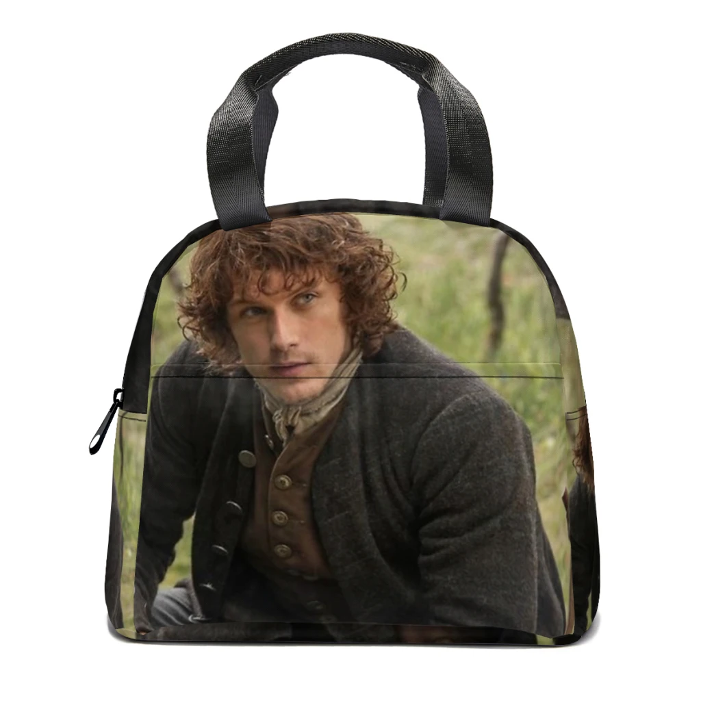 Jamie Fraser - Outlander Portable Lunch Bag Food Thermal Box Durable Cooler Lunchbox with Shoulder Strap Picnic Bag Office