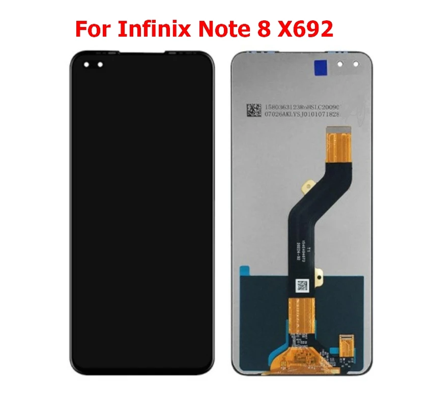 6.95 Inch Black Color Original For Infinix Note 8 X692 LCD Display Touch Screen Digitizer Assembly