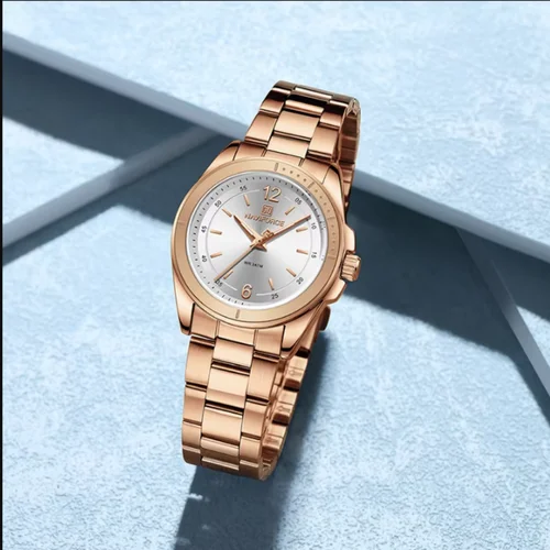 Imagen 2 del producto NAVIFORCE 2025 relojes para mujer reloj de pulsera creativo señoras cuarzo 3ATM impermeable a prueba de golpes reloj femenino de acero inoxidable regalos