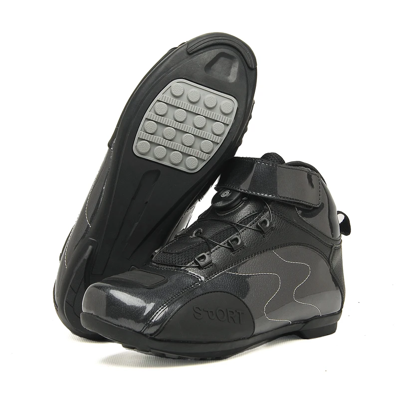 

Adventure Touring Motocross MTB Dirt Bike Boots Motorcycle AccessoriesLeather Motorcycle Anti-slip Motorcyclist Shoes for Men