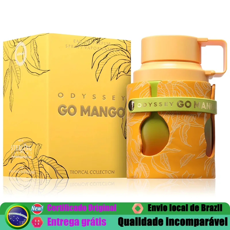 Armaf Odyssey Go Mango Unissex EDP Spray Portátil Original Perfumes Árabes 100ml Duradouro Floral Oriental Feromônios Colônia Presentes
