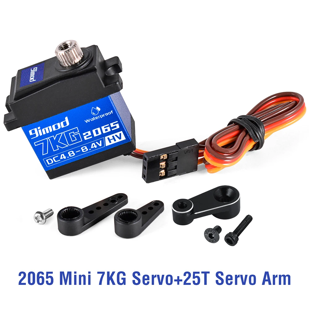 9imod-Servo Digital 2065, resistente al agua, engranaje de Metal HV, Mini Servo para TRX4M 1/18, 7kg