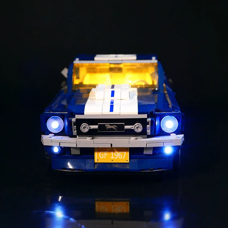 Zestaw oświetlenia LED DIY do LEGO 10265 Mustang kompatybilny z zestawem do budowy zabawek 21047 (tylko światło LED, bez modelu klocków)