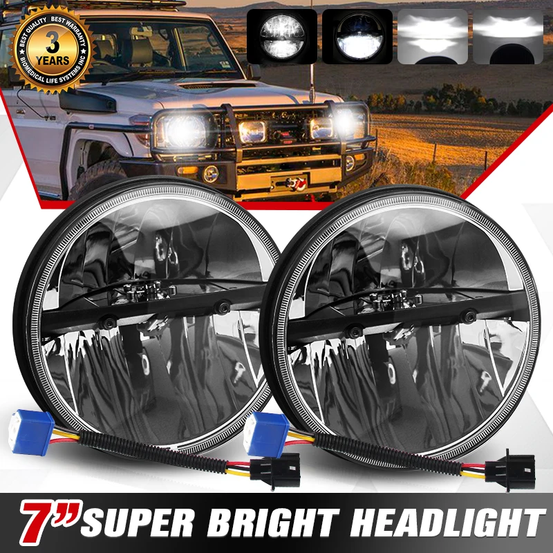 36693-4c4988.jpg Faro LED Redondo UNISHINE 7 Pulgadas para Moto y Coche 12V/24V