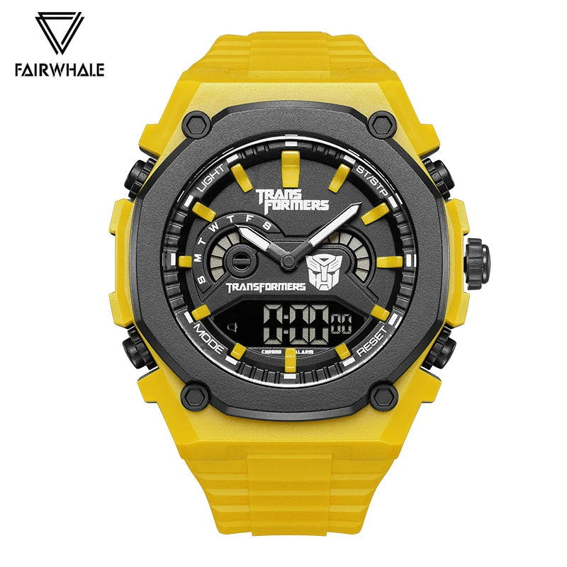 

2023 Hot Mark Fairwhale Fashion Quartz Wristwatch Men Sports Transformers Jointly Electronic watches Boy Waterproof Clock