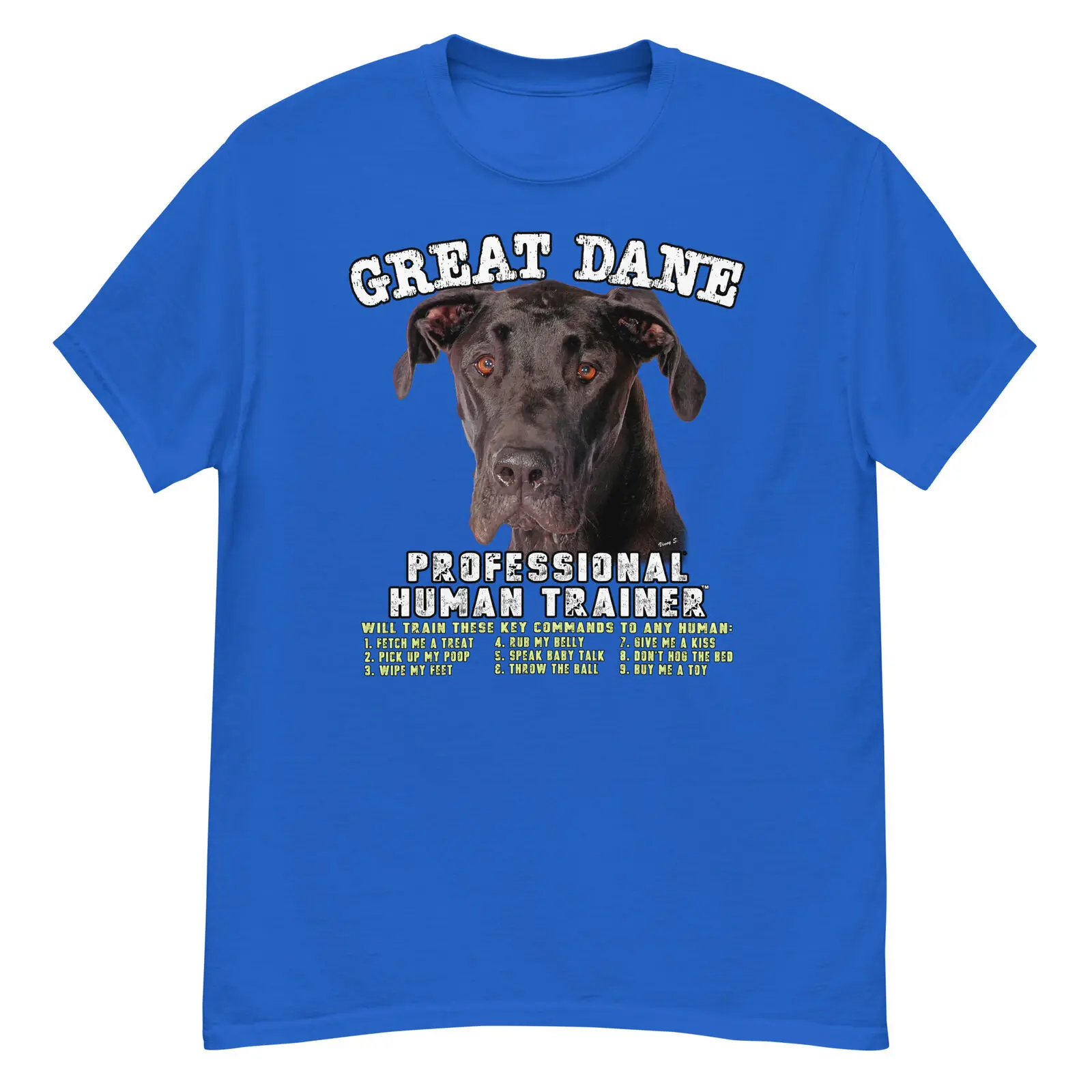 Great Dane Black Professional Human Trainer T Shirt