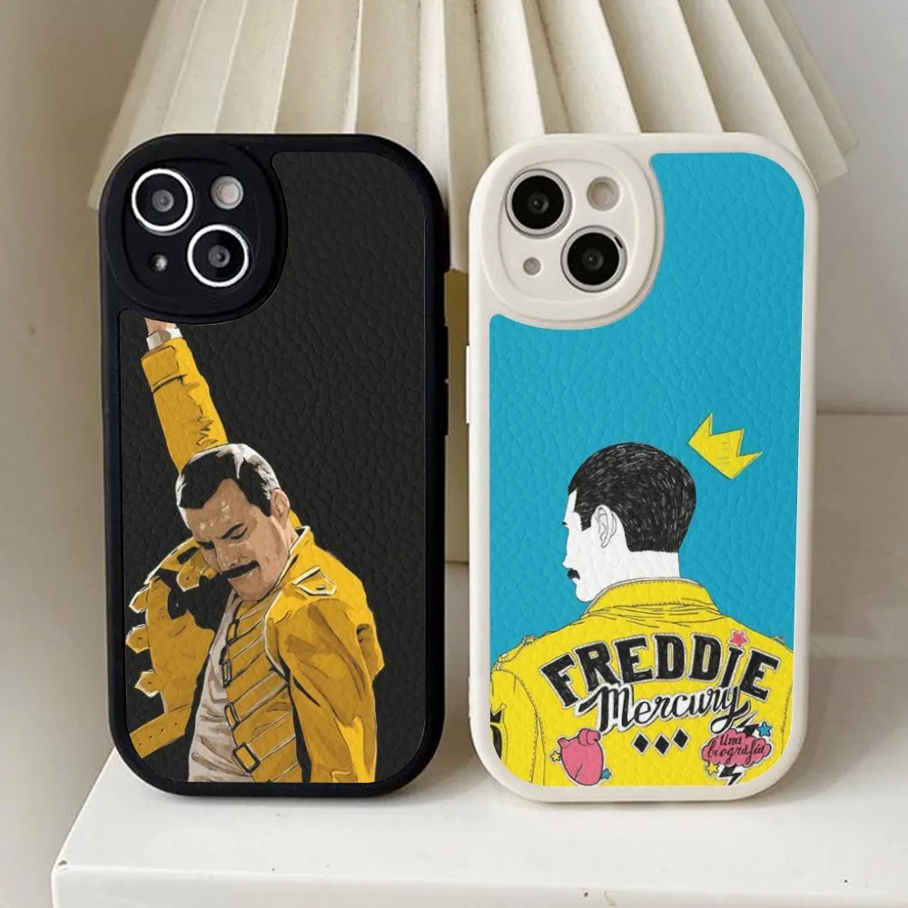 

Rock Funky D-Freddie N-Mercury Q-Queen Phone Case Hard Leather For iPhone 16 15 12 Mini 11 14 Pro Max Xs X Xr 7 8 Plus Fundas