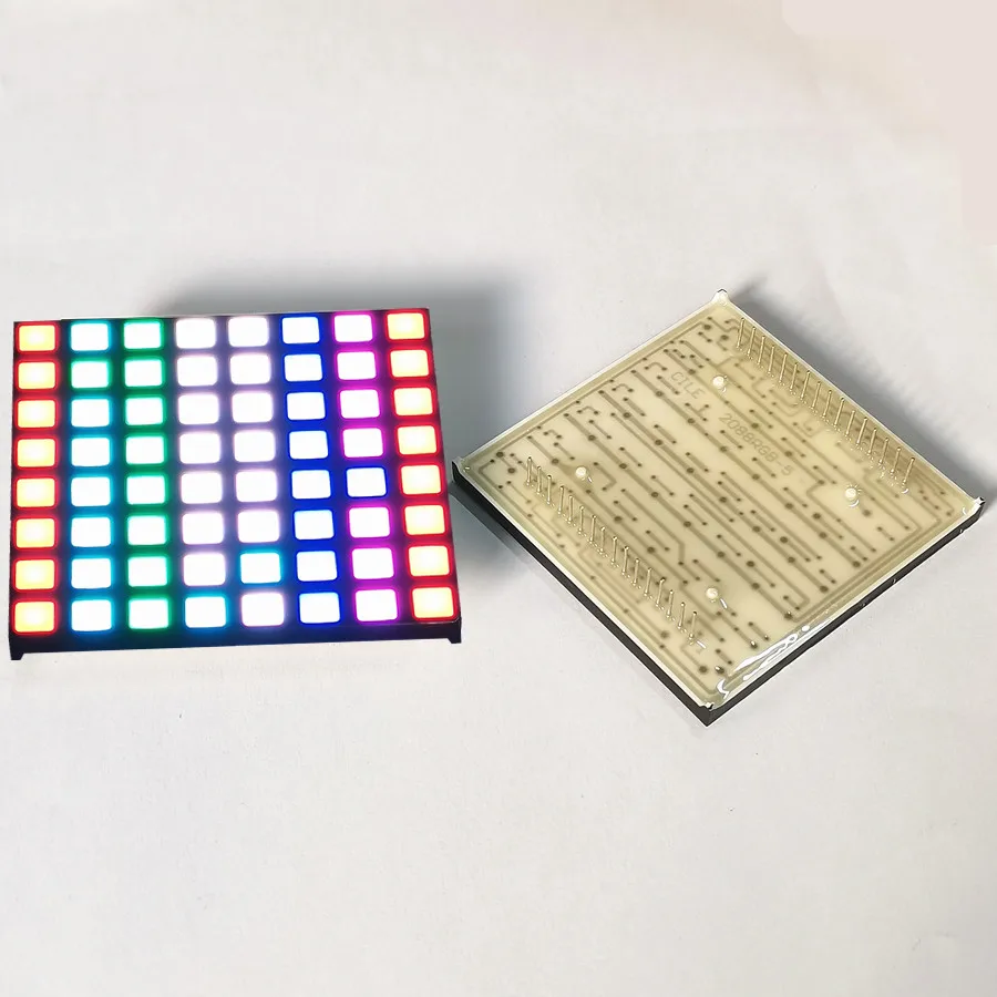 4PCS 60x60x5MM Square RGB Light 8x8 Dot Matrix Module KYX-2088RGB Square Thin Cover LED Digital Display Common Anode Cathode