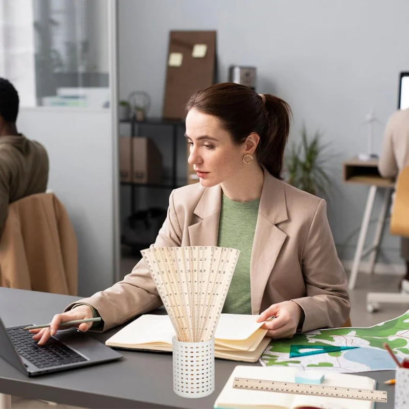 20 peças régua de madeira de 12 polegadas - réguas de medição de 2 escalas com centímetros e polegadas crianças adultos estudantes suprimentos - 30