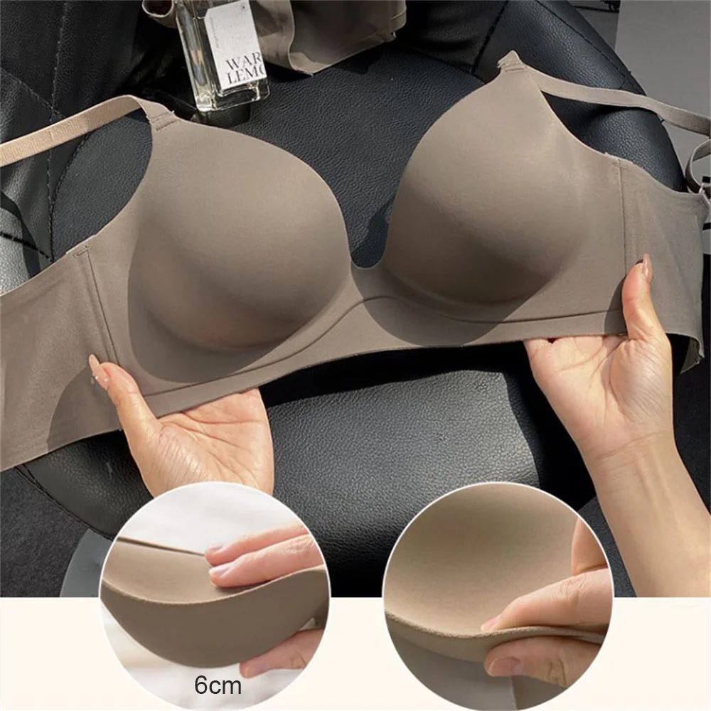 6cm Thickened Deep V Cup Bra Push Up Bras for Women Hide Incorporated Full Back Coverage Lingerie Back Fat Shaper Bra 32-38