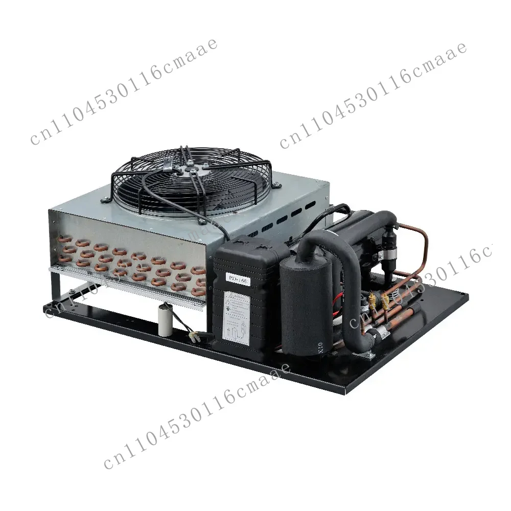 R404a air-cooled condensing device, used in supermarket freezer display cabinets, with compressor