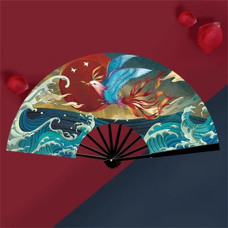 

Chinese Shanhaijing Foldings Fan Cheongsam Dance Photography