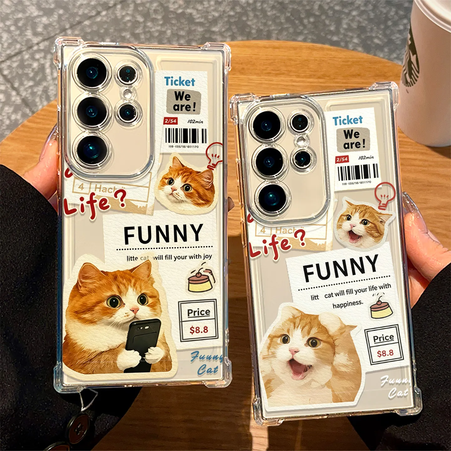 Samsung Galaxy S24 - Niedliche Cartoon-Katzen-Handyhülle für Samsung Galaxy S25