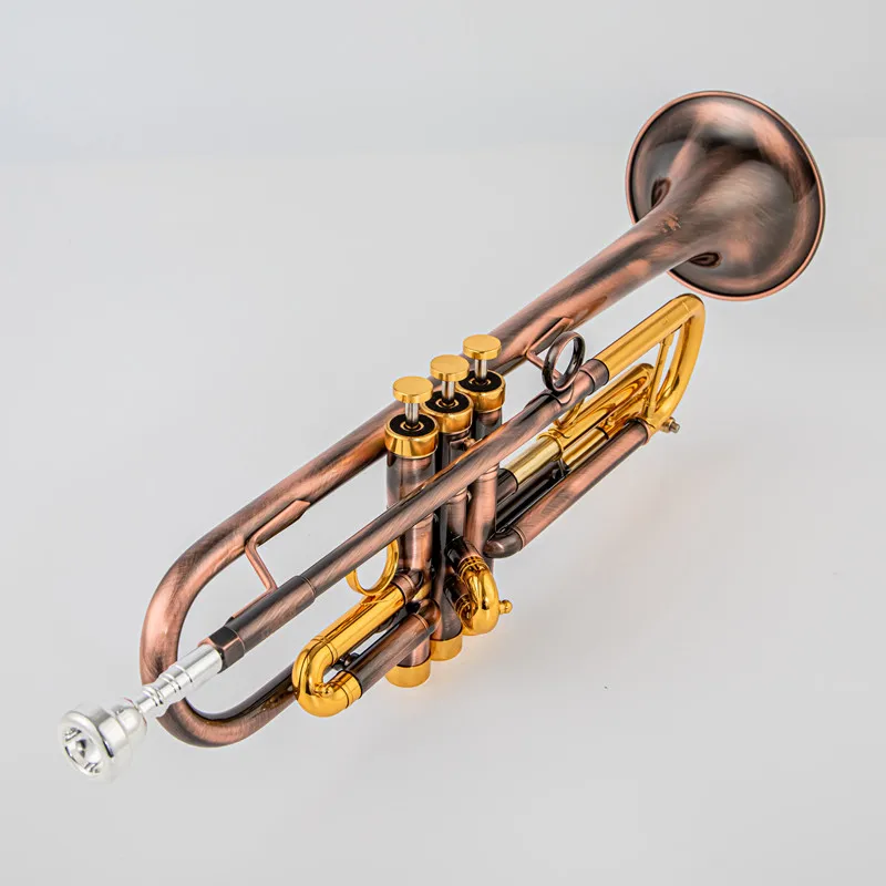 Hot Sell Bach LT180S-43 Bb Small Trumpet  Golden Key Professional Music Instruments with case Free Shipping