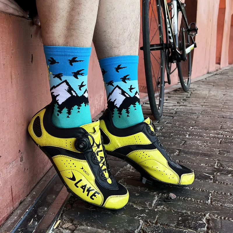 Chaussettes de sport respirantes pour hommes et femmes, Compression transfrontalière, course à pied, cyclisme, sur le genou, basket-ball, vélo, Hockey, football