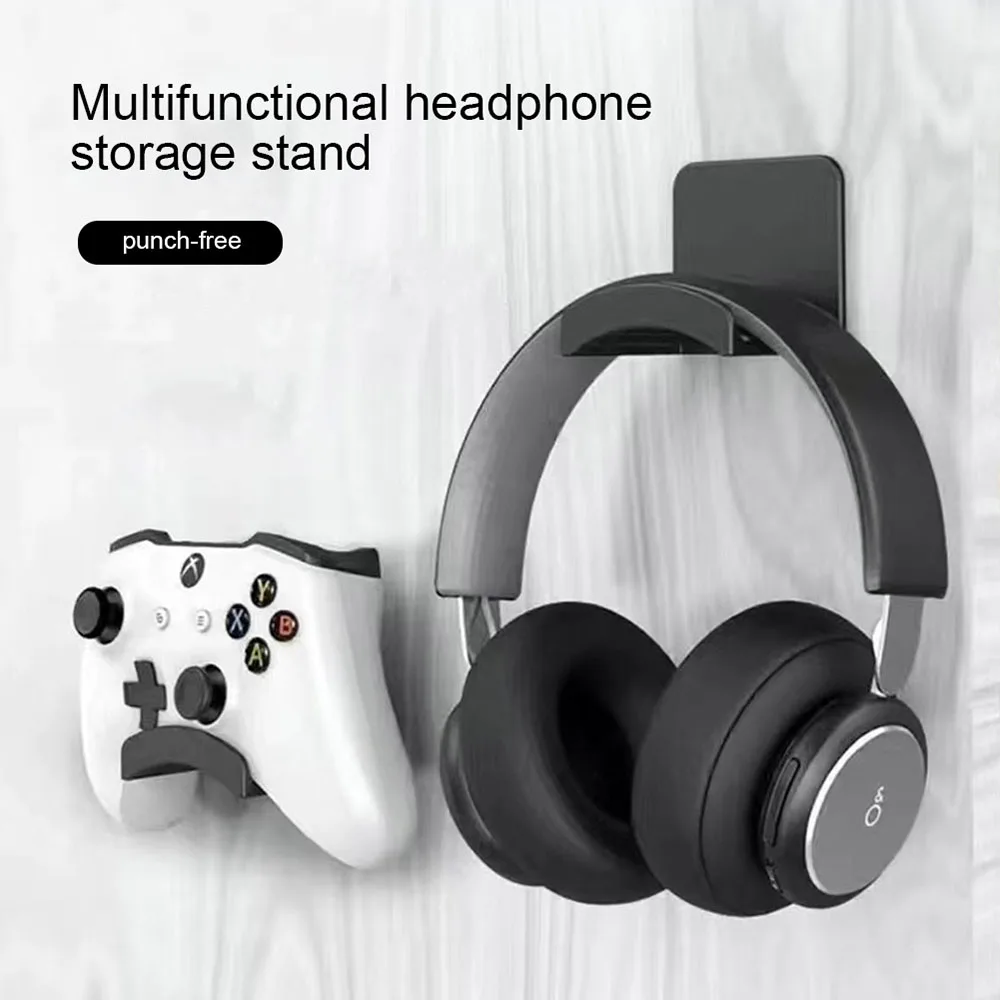 Multifunctional Headphone Storage Stand Punch-free Headset Holder E-sports Game Accessories Hanging Headphone Hooks Wall Hanging