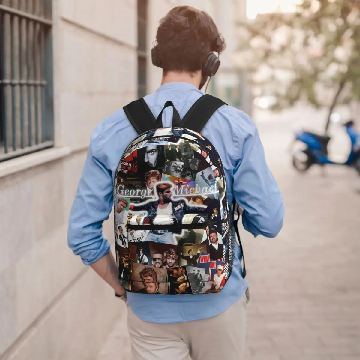 George Michael Backpack Student BookBag Kids School Bag Computer Shoulder Bags for Men Women
