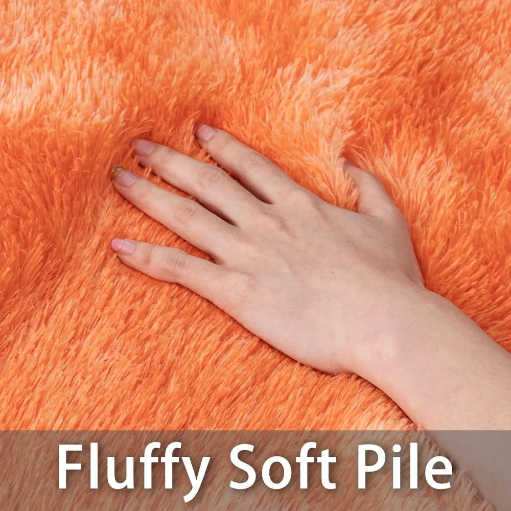 Spacious 8x10 Living Room Rugs, Plush Carpets For Kids Rooms, Soft Shag Bedroom Rugs, Non Slip view 6