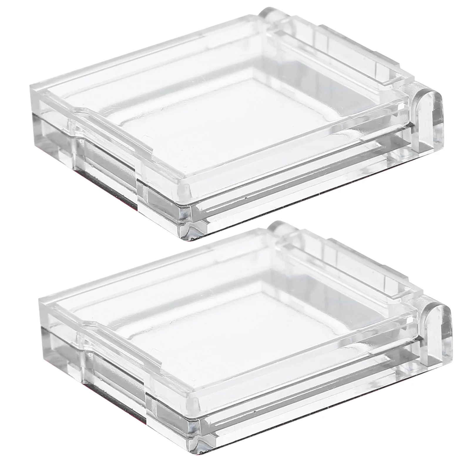 

2pcs Push Button Cover Protectors Transparent Plastic Switch Self-Adhesive Easy Installation For Dishwasher Washing Machine