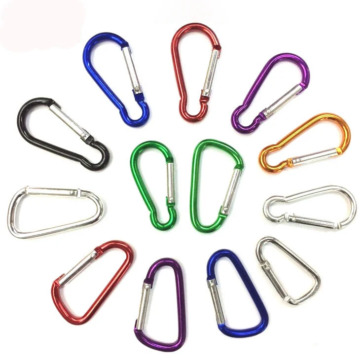  New 5PCS Outdoor Power Bank Climbing Aluminum Buckle Climbing Hook Water Bottle Key Chain Accessories Gifts Wholesale ﻿
