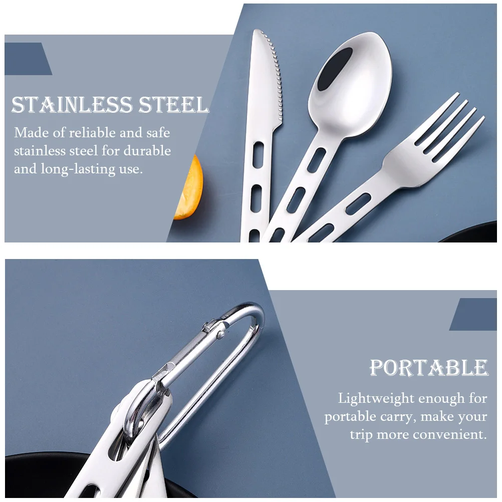 

Detachable Utensils Cutlery Kit Hollow Out Classy Reusable Stainless Steel Travel