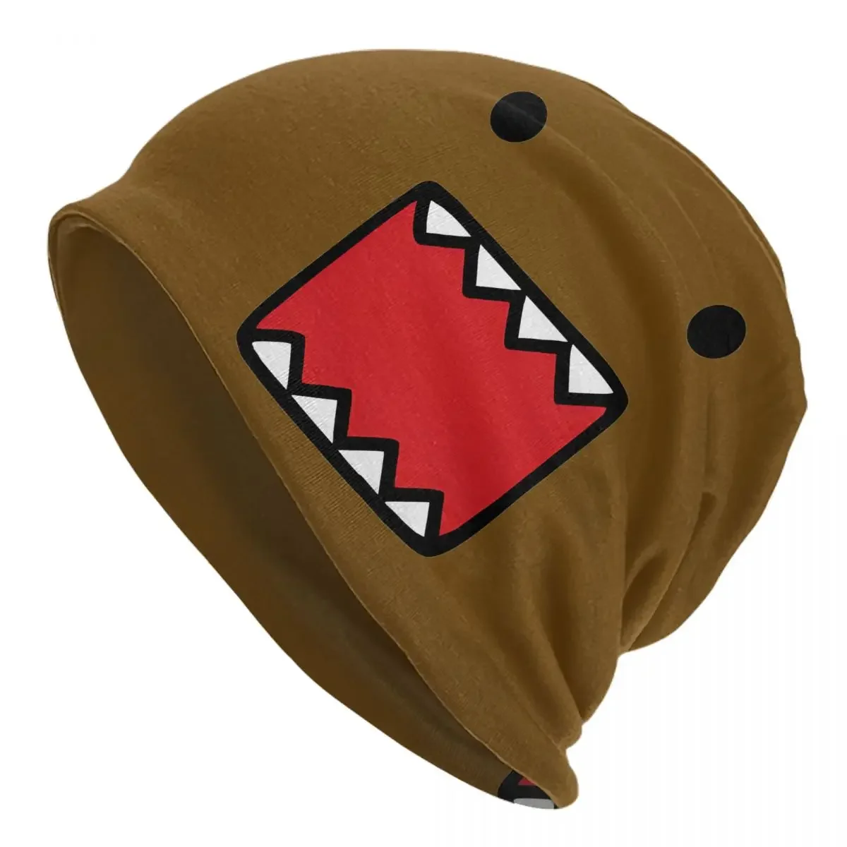 Domo Kun Doll Face Cute Bonnet Hats Hip Hop Outdoor Skullies Beanies Hat for Men Women Knit Hat Warm Dual-use Caps