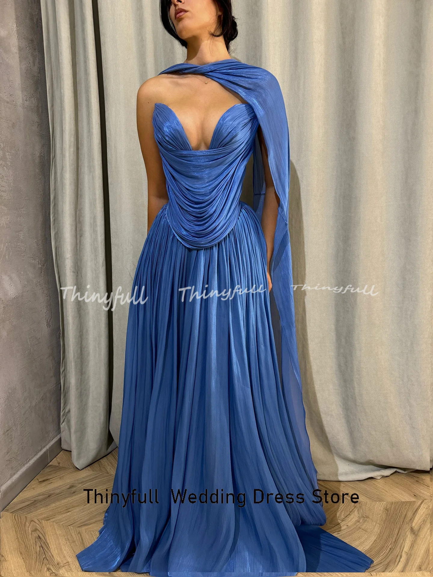 Thinyfull A-line Arab Prom Dresses Sweetheart Sleeveless Evening Party Gown 2025 Long Dubai Dress robes de soirée Customized - Image 2