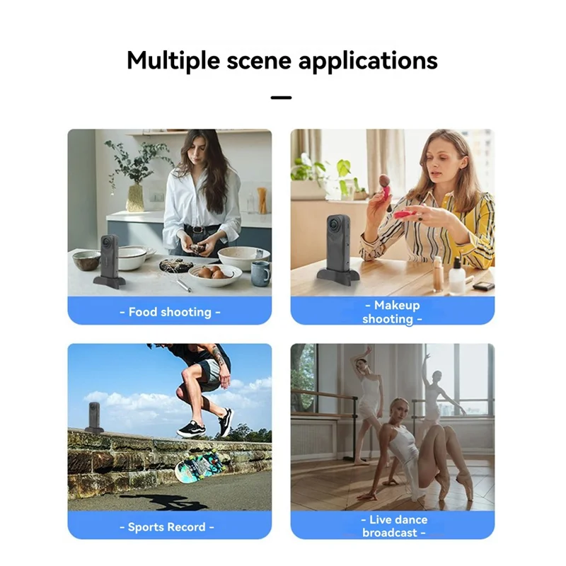 3CGRO-For Insta360 X5 Camera Desktop Support Base Soft Rubber Non-Slip Mount Stand Fixed Shooting Holder Accessories